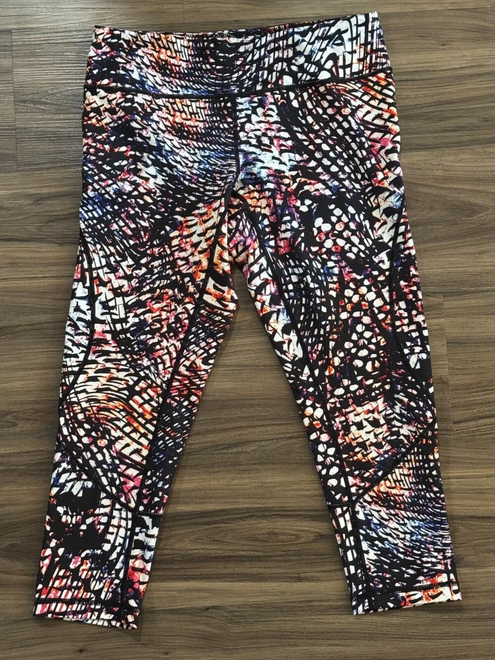Zella Live In Rainbow Multi Color Cropped Leggings Women's Size M